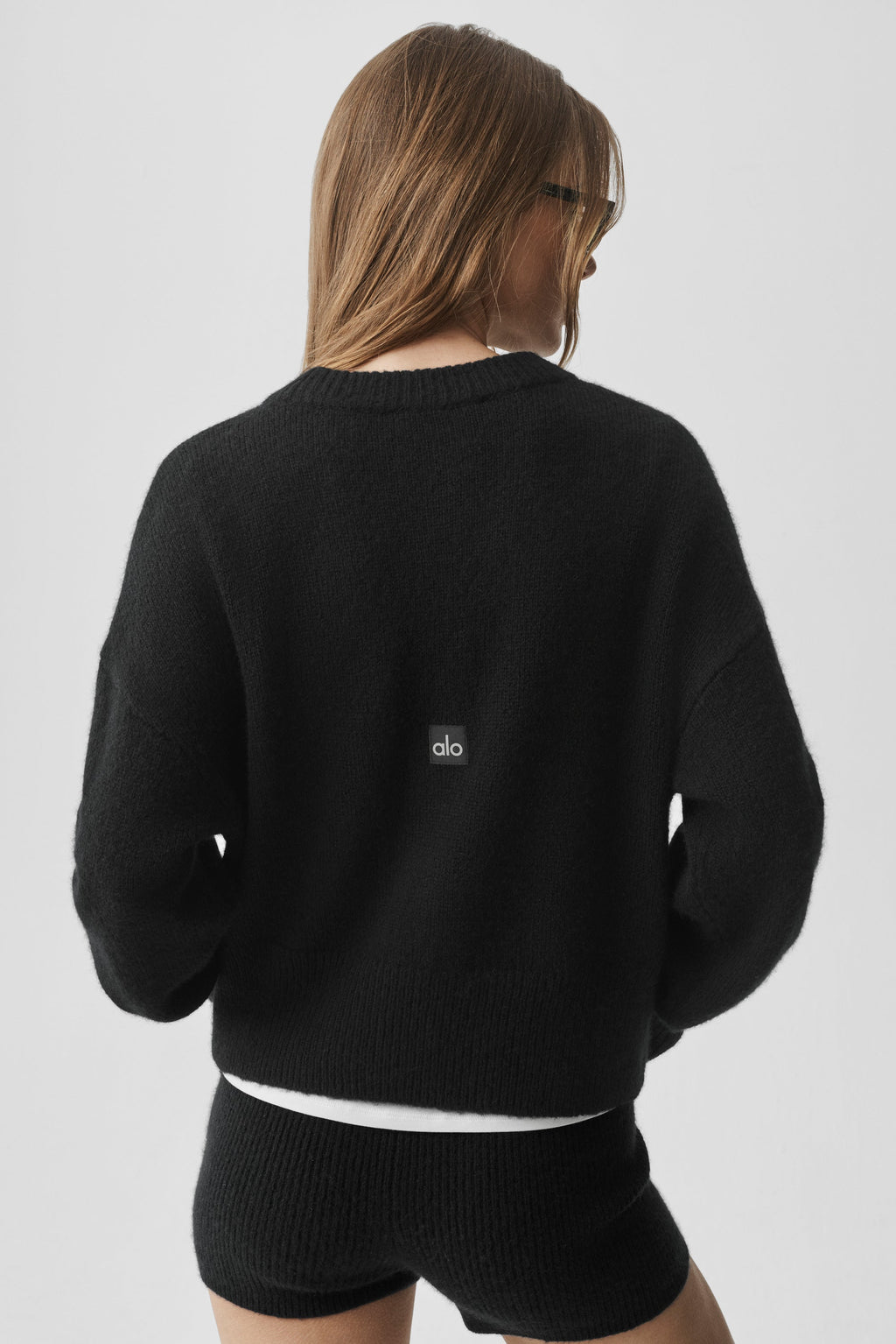 Unisex Wool Cashmere New Class Crewneck Sweater - Black